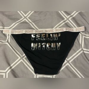 PINK Victoria's Secret Halloween Logo string bikini